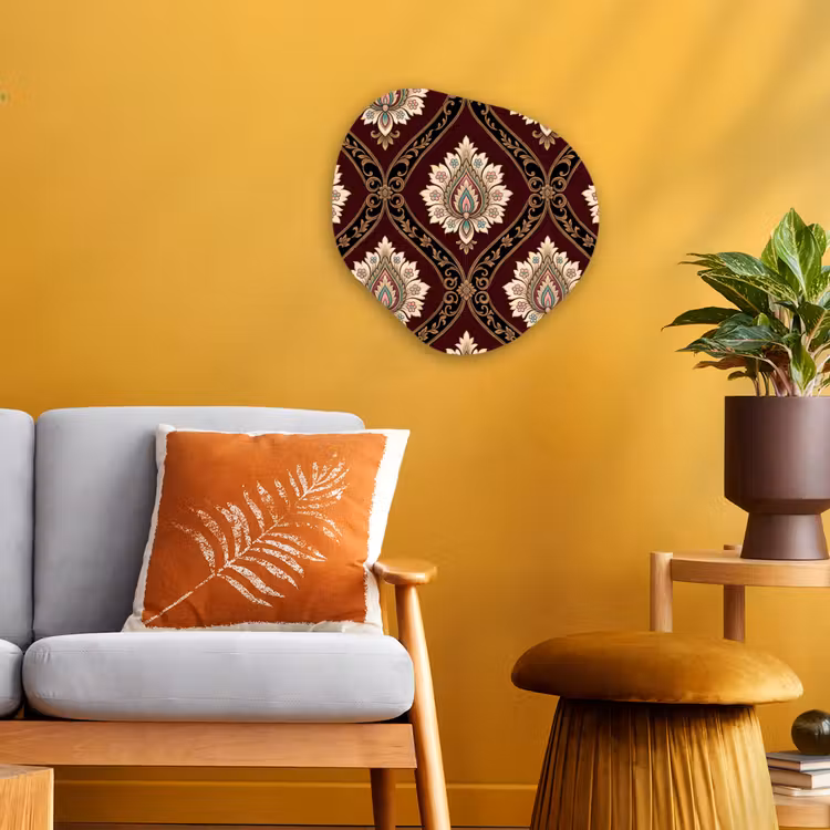 Organisch schilderij forex - Patroon - Bloemmotief - Decoratie - Klassiek - Rood — 3