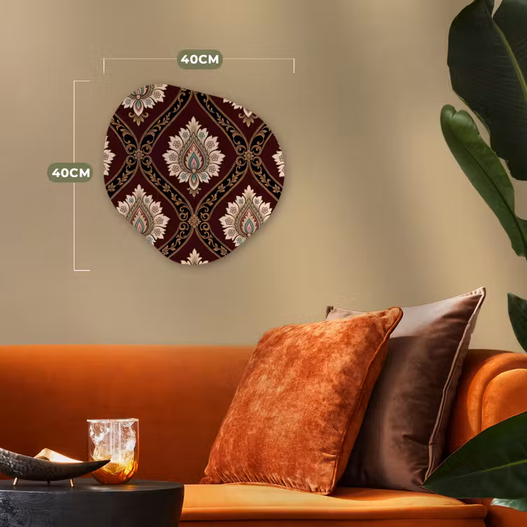 Organisch schilderij forex - Patroon - Bloemmotief - Decoratie - Klassiek - Rood — 4
