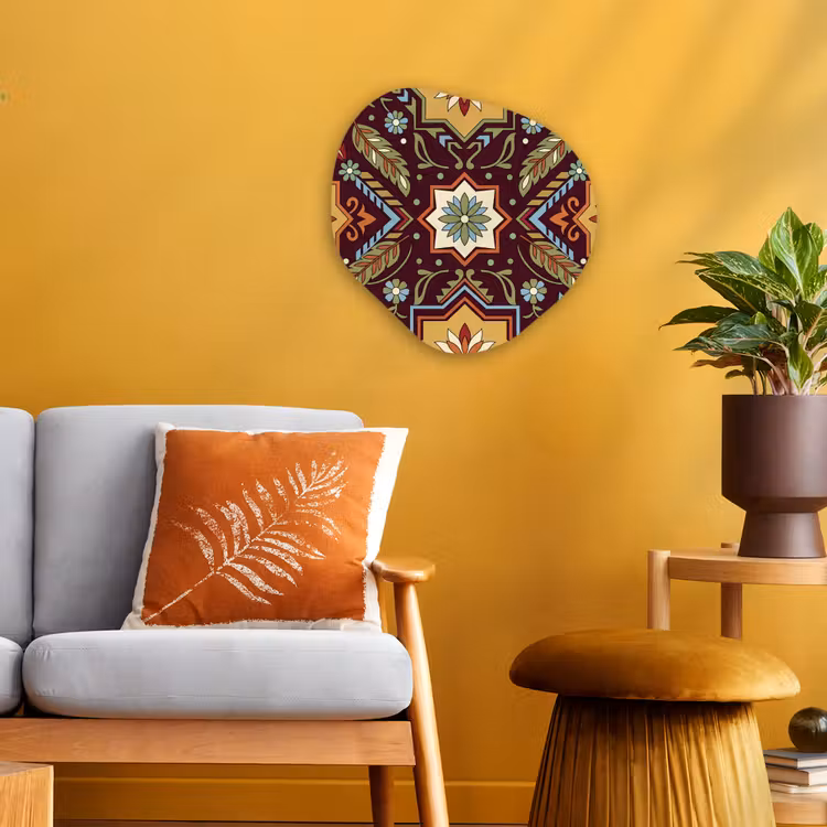 Organisch schilderij forex - Patroon - Floraal - Geometrisch - Kleurrijk - Decoratie — 3