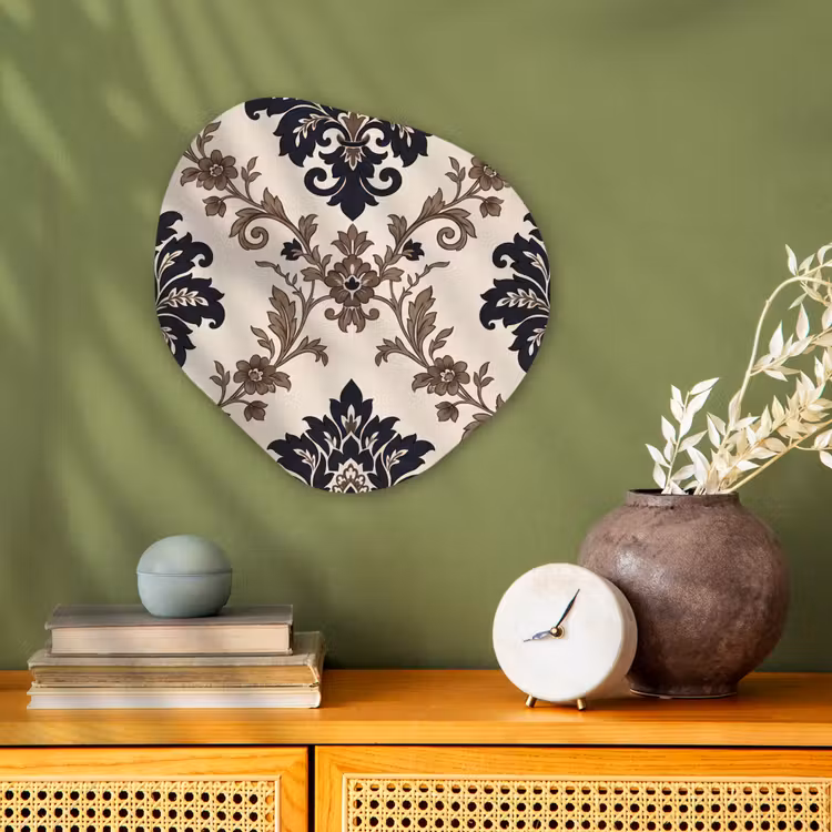 Organisch schilderij forex - Patroon - Floraal - Klassiek - Beige-blauw — 2