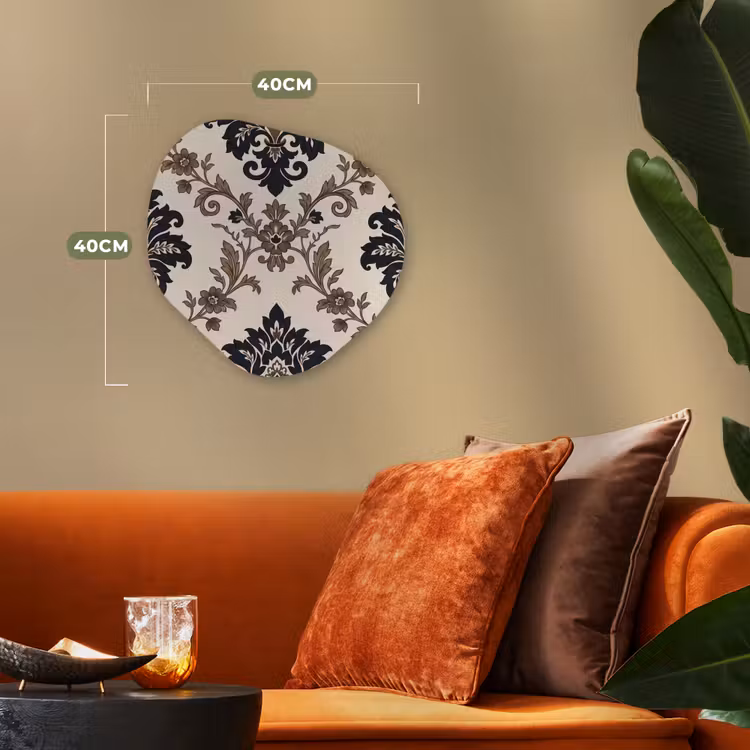 Organisch schilderij forex - Patroon - Floraal - Klassiek - Beige-blauw — 4