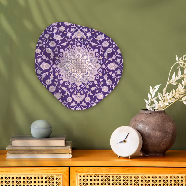 Organisch schilderij forex - Patroon - Medallion - Oosters - Paars - Decoratie — 2