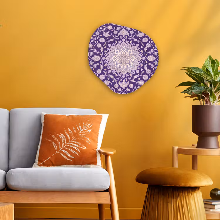 Organisch schilderij forex - Patroon - Medallion - Oosters - Paars - Decoratie — 3