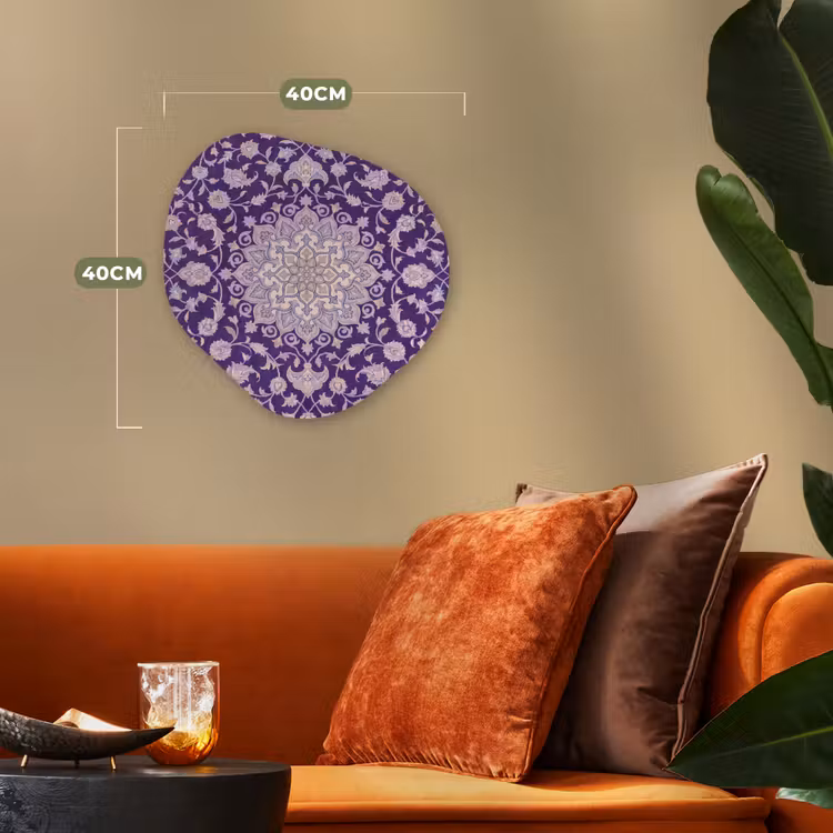 Organisch schilderij forex - Patroon - Medallion - Oosters - Paars - Decoratie — 4