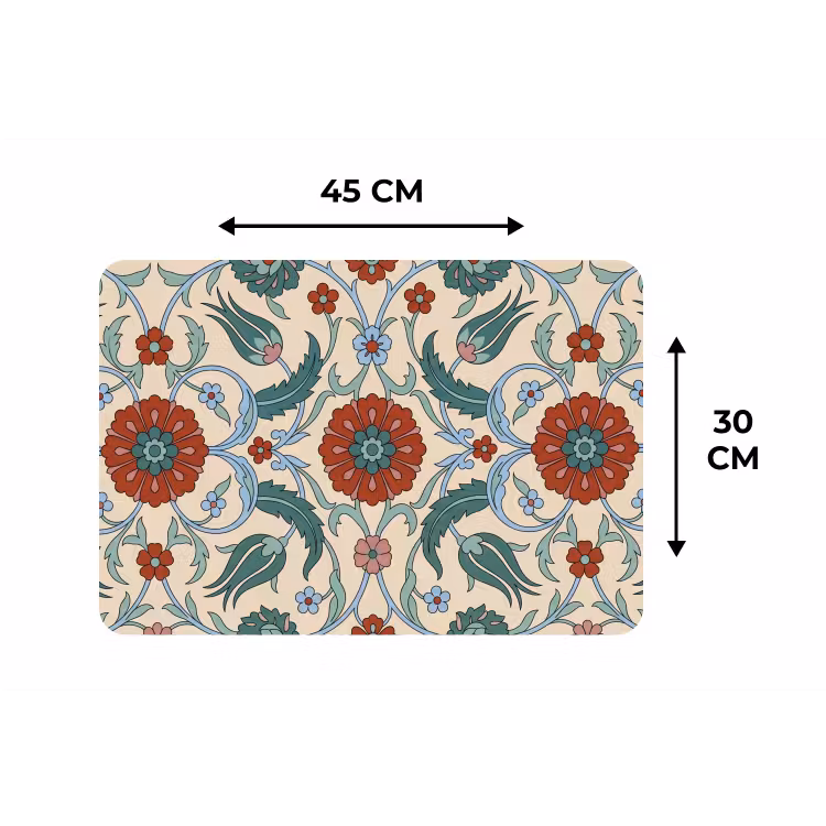 Placemat - 6 stuks - Bloemen - Patroon - Klassiek - Decoratie - Kleurrijk — 3