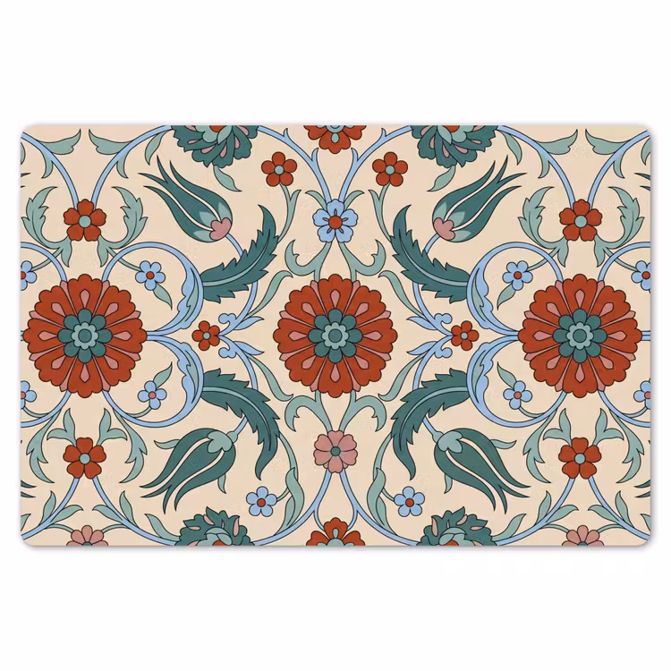 Placemat - 6 stuks - Bloemen - Patroon - Klassiek - Decoratie - Kleurrijk — 7