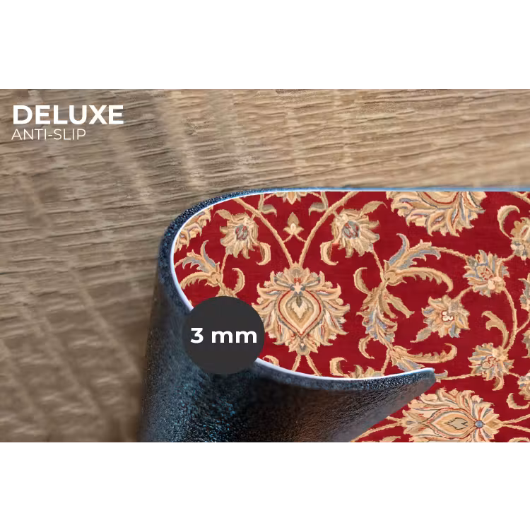 Placemat - 6 stuks - Patroon - Bloem - Klassiek - Oosters - Rood — 4