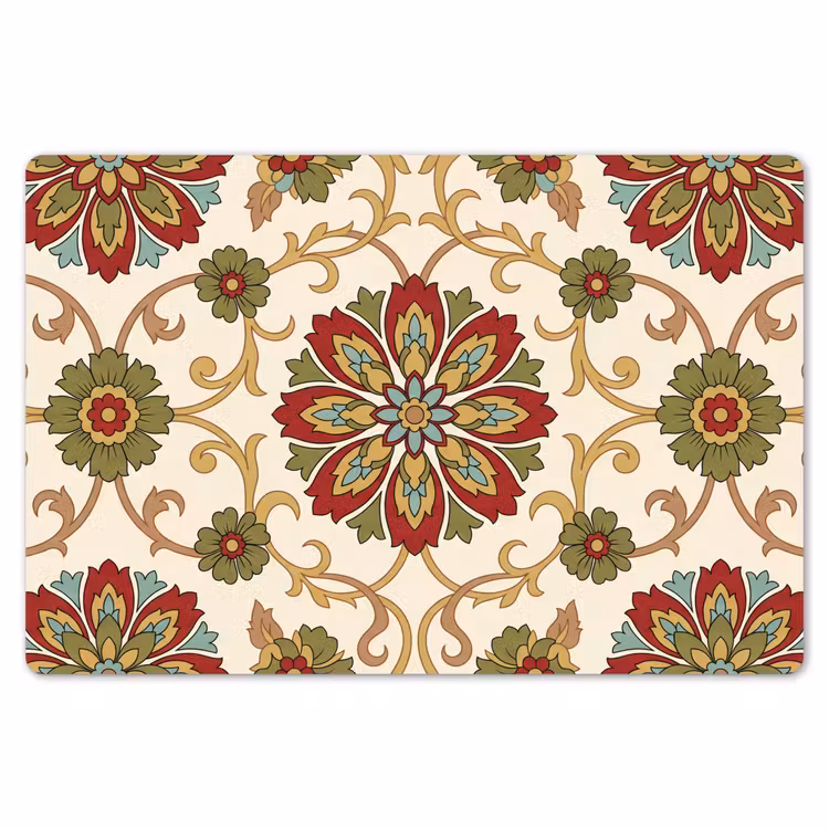 Placemat - 6 stuks - Patroon - Bloemen - Ornament - Klassiek - Kleurrijk — 7