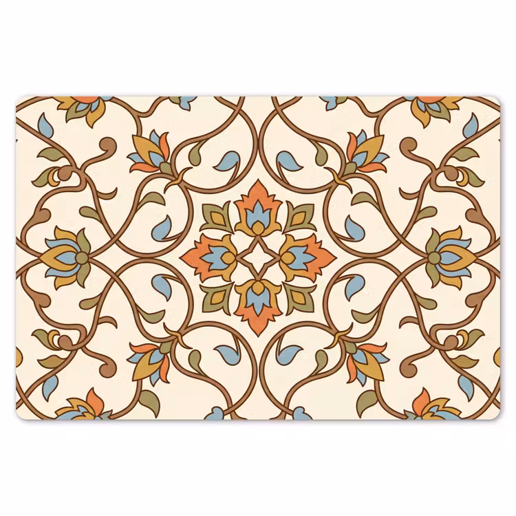 Placemat - 6 stuks - Patroon - Bloemen - Ornament - Kleurrijk — 7