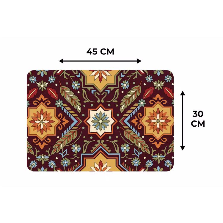 Placemat - 6 stuks - Patroon - Floraal - Geometrisch - Kleurrijk - Decoratie — 3