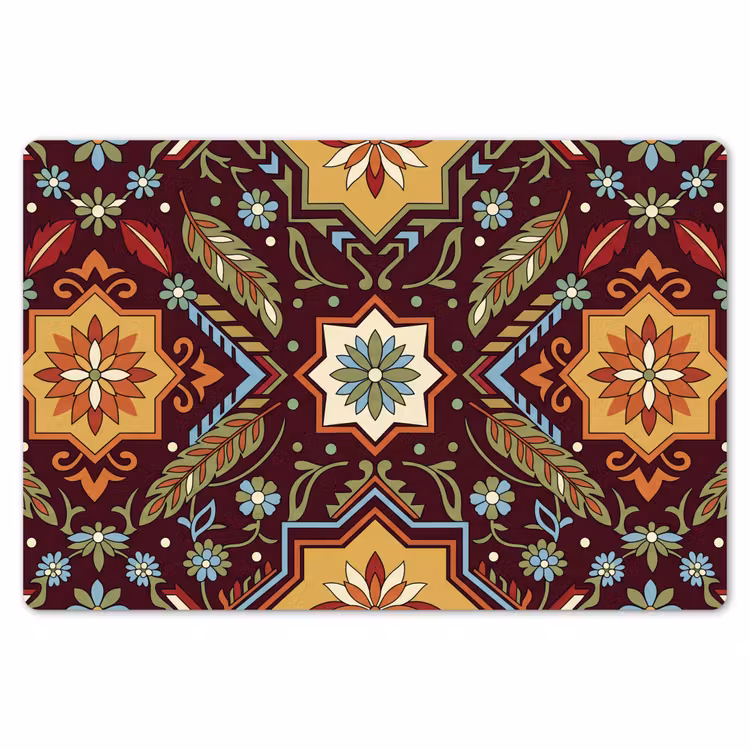Placemat - 6 stuks - Patroon - Floraal - Geometrisch - Kleurrijk - Decoratie — 7