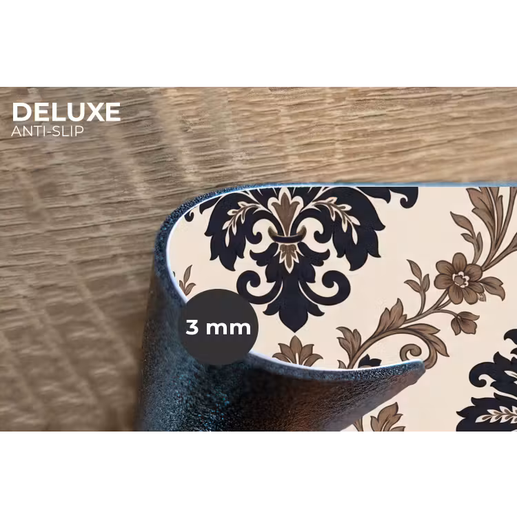 Placemat - 6 stuks - Patroon - Floraal - Klassiek - Beige-blauw — 4