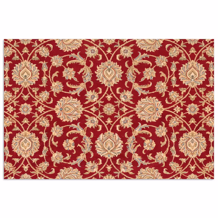 Poster - Patroon - Bloem - Klassiek - Oosters - Rood — 1