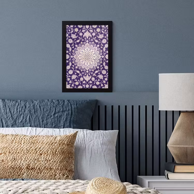 Poster met lijst - Patroon - Medallion - Oosters - Paars - Decoratie — 4