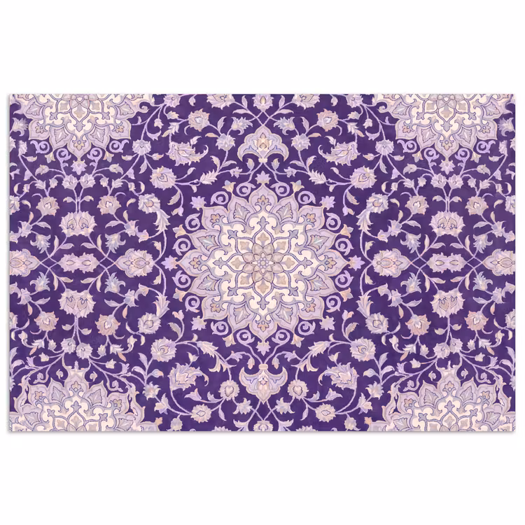 Poster - Patroon - Medallion - Oosters - Paars - Decoratie — 1