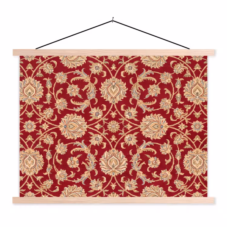 Schoolplaat - Patroon - Bloem - Klassiek - Oosters - Rood — 1