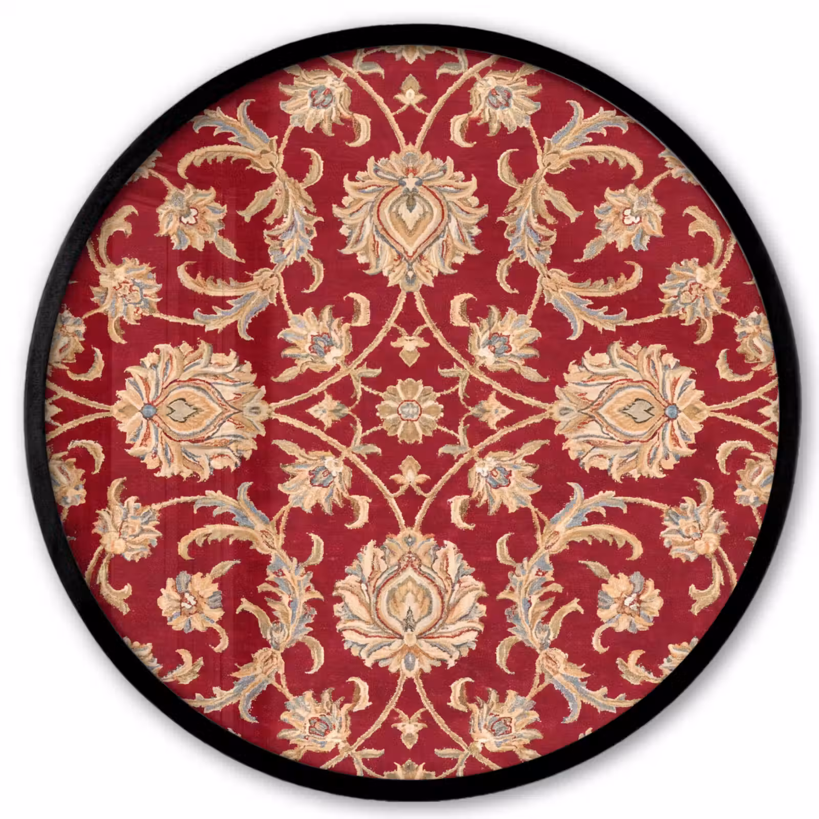 Ronde fotolijst - Patroon - Bloem - Klassiek - Oosters - Rood — 1