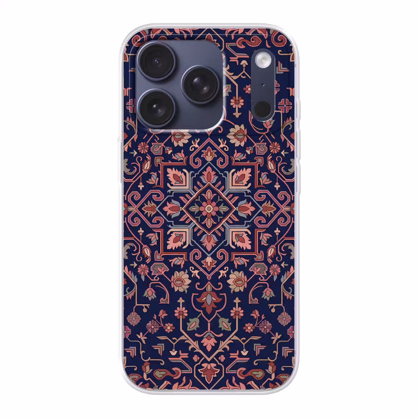 Telefoonhoesje - Patroon - Oosters - Floraal - Blauw - Klassiek — 1
