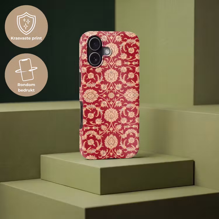Telefoonhoesje Toughcase - Patroon - Bloem - Klassiek - Oosters - Rood — 7