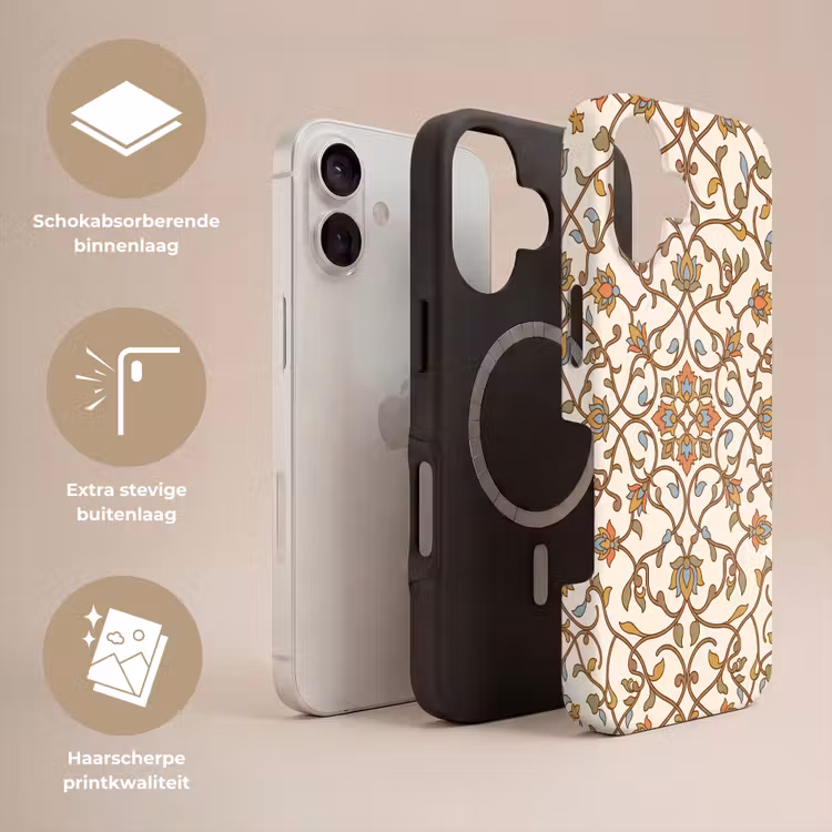 Telefoonhoesje Toughcase - Patroon - Bloemen - Ornament - Kleurrijk — 3