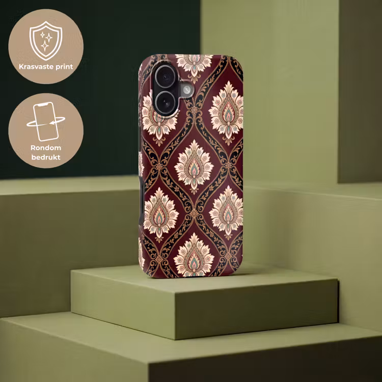 Telefoonhoesje Toughcase - Patroon - Bloemmotief - Decoratie - Klassiek - Rood — 7