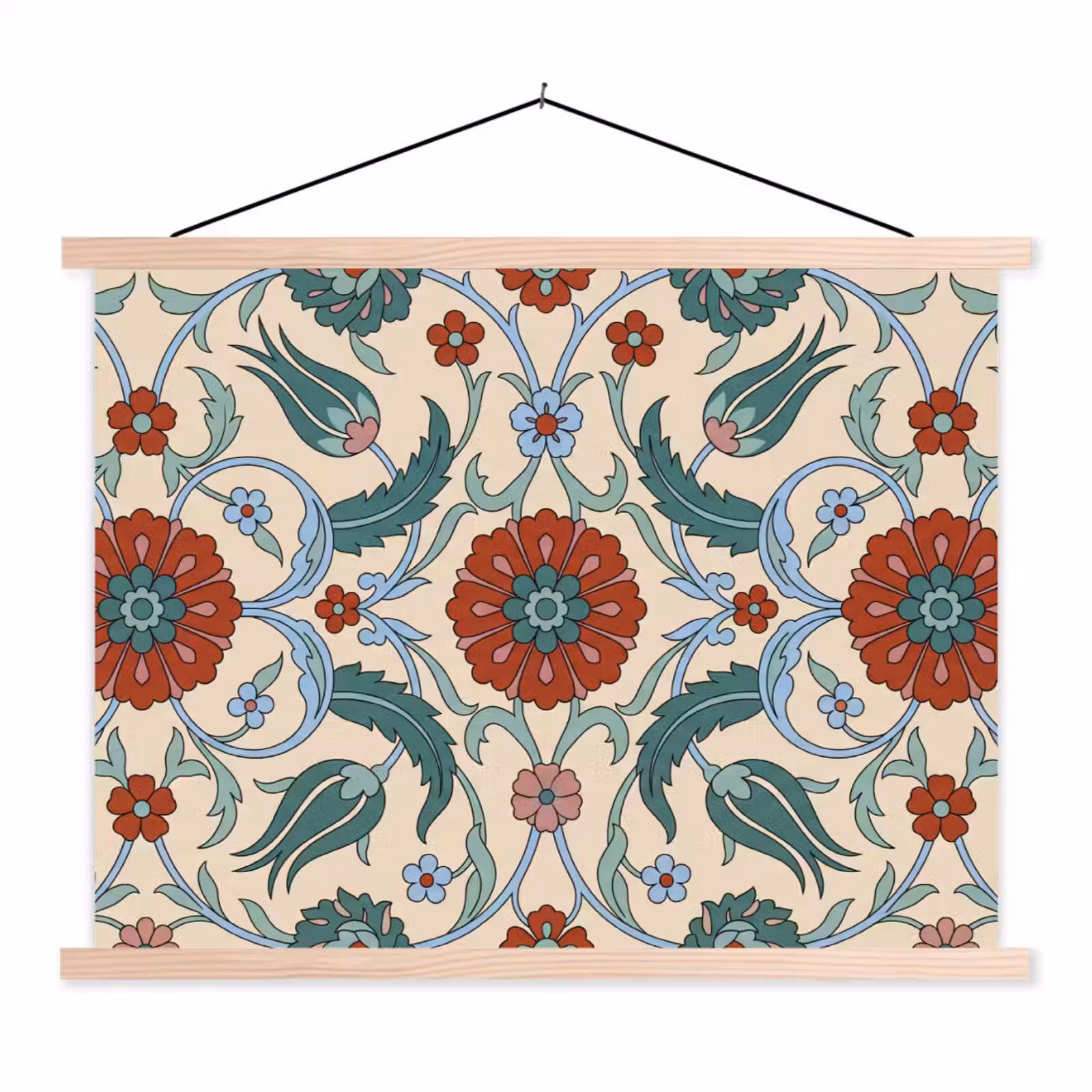 Schoolplaat - Bloemen - Patroon - Klassiek - Decoratie - Kleurrijk — 1