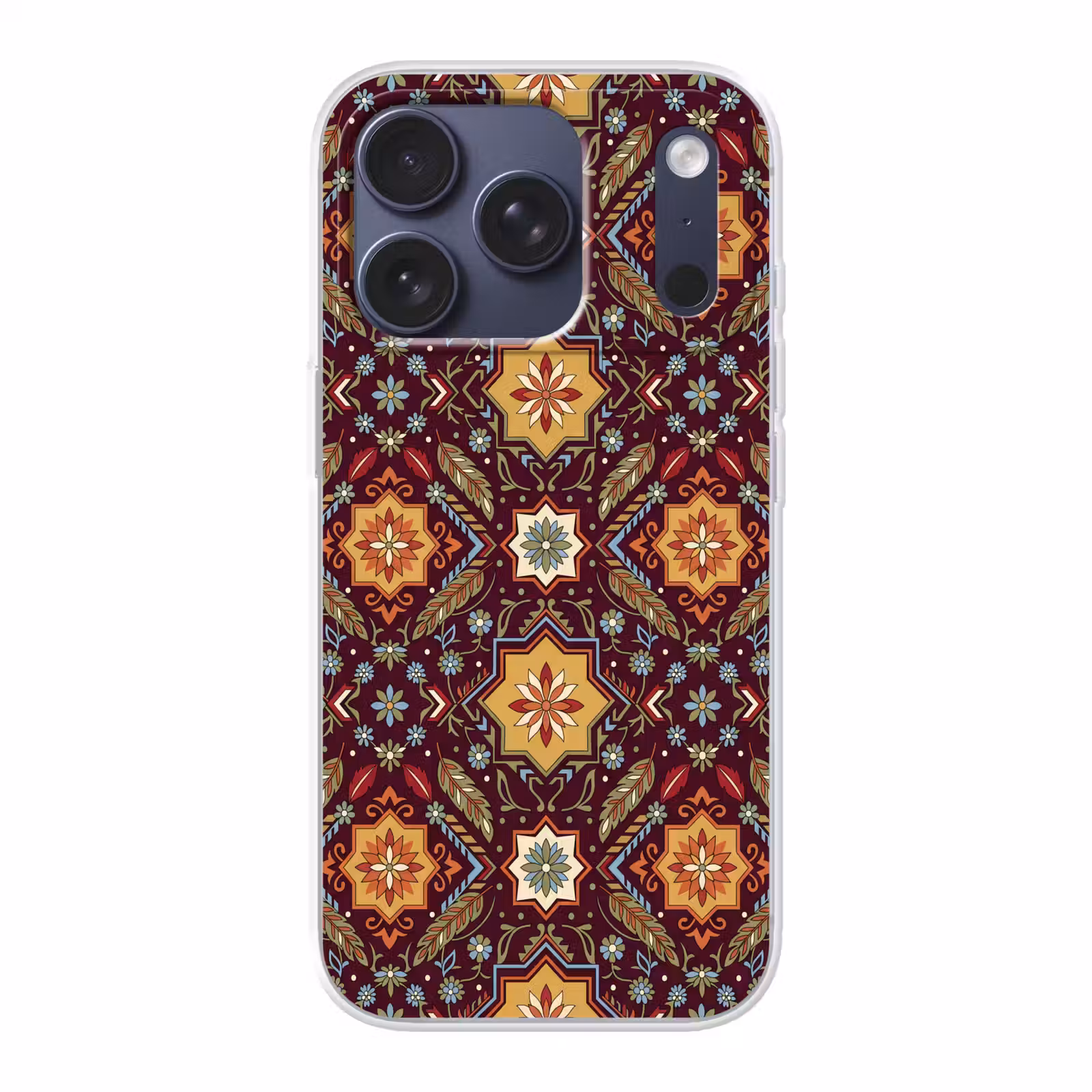 Telefoonhoesje - Patroon - Floraal - Geometrisch - Kleurrijk - Decoratie — 1