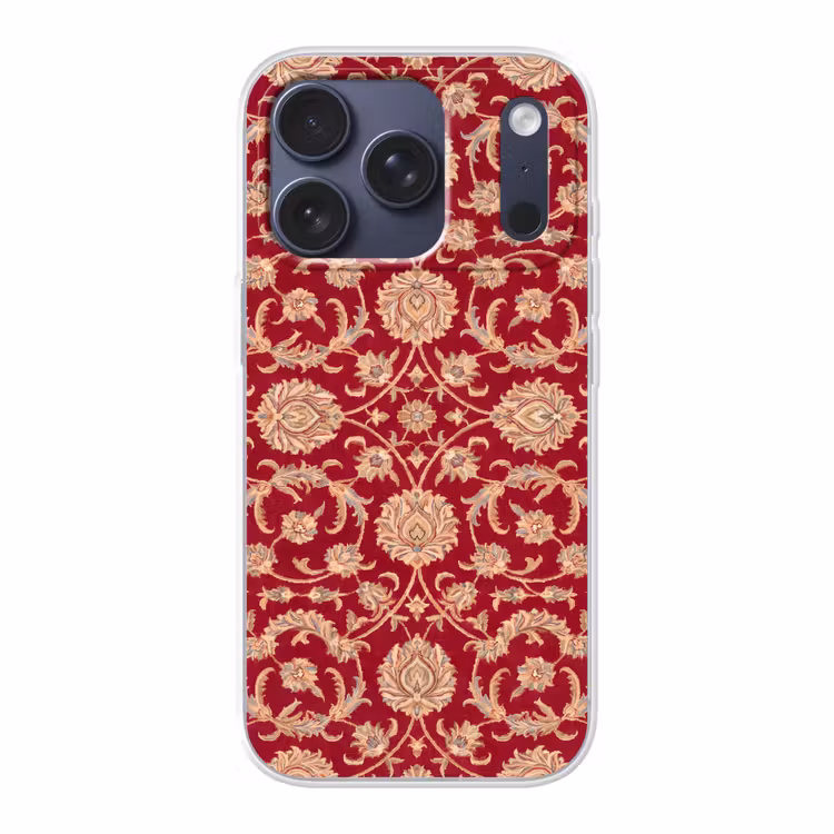 Telefoonhoesje - Patroon - Bloem - Klassiek - Oosters - Rood — 1