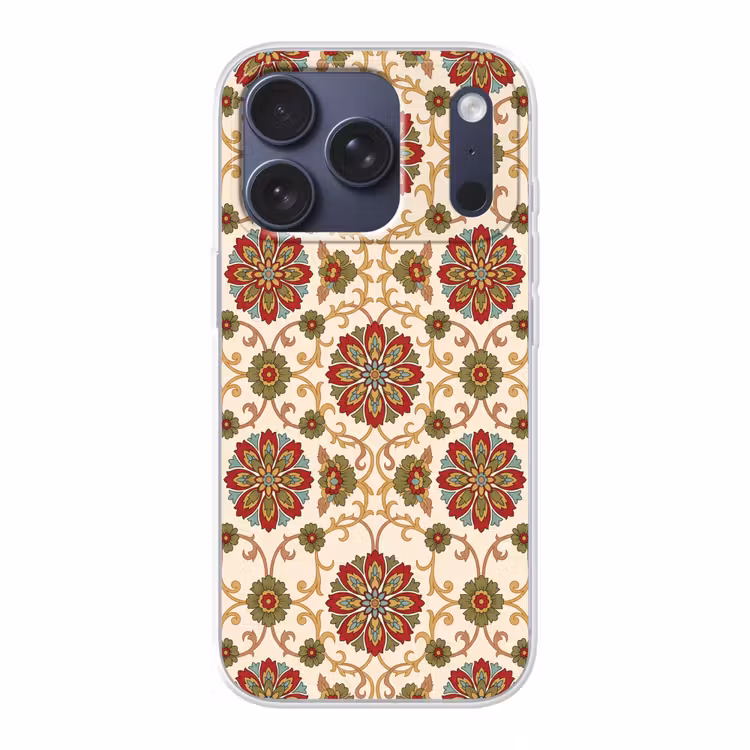 Telefoonhoesje - Patroon - Bloemen - Ornament - Klassiek - Kleurrijk — 1