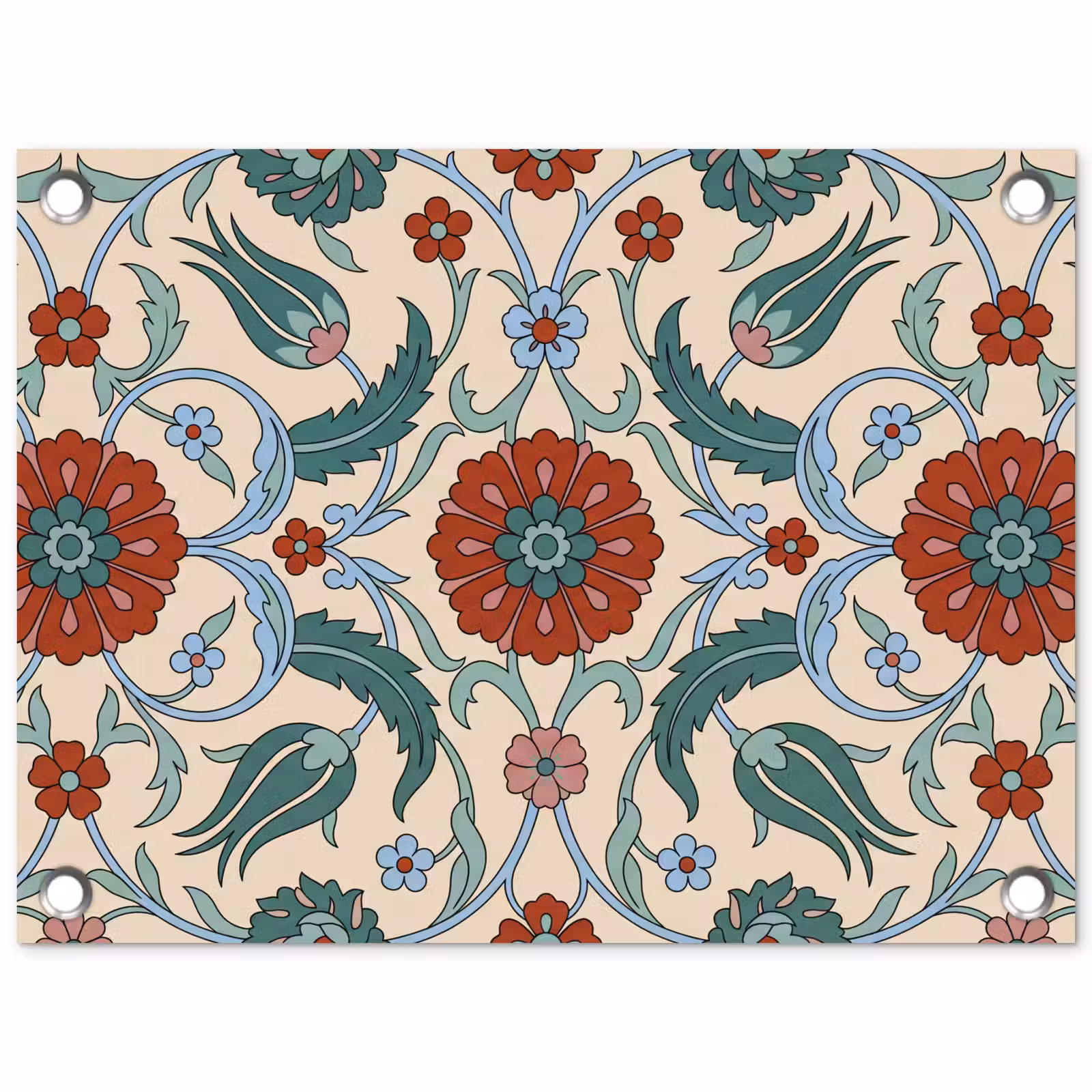 Tuinposter - Bloemen - Patroon - Klassiek - Decoratie - Kleurrijk — 1