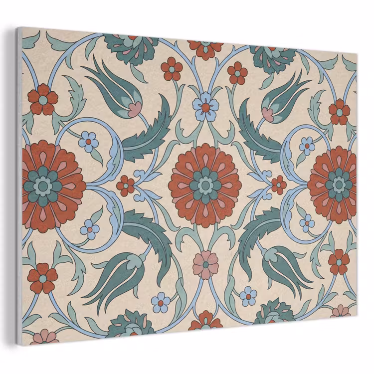Akoestisch schilderij - Bloemen - Patroon - Klassiek - Decoratie - Kleurrijk — 1