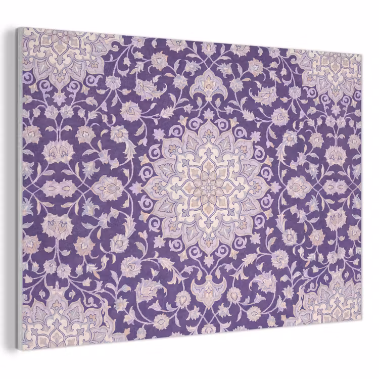 Akoestisch schilderij - Patroon - Medallion - Oosters - Paars - Decoratie — 1