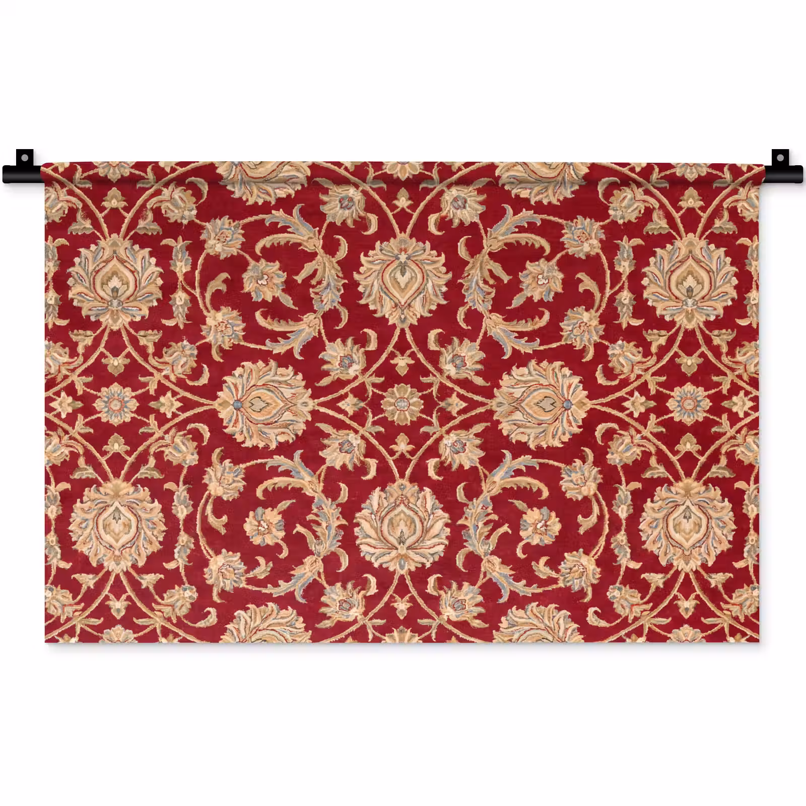 Wandkleed - Patroon - Bloem - Klassiek - Oosters - Rood — 1