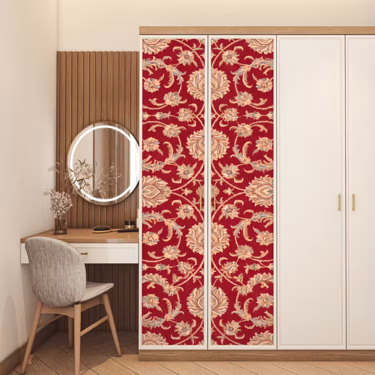 Deursticker - Patroon - Bloem - Klassiek - Oosters - Rood — 5