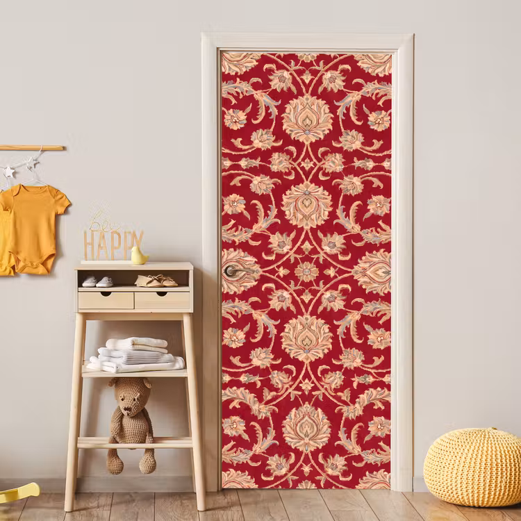 Deursticker - Patroon - Bloem - Klassiek - Oosters - Rood — 6