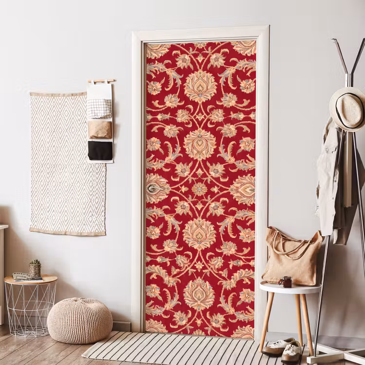 Deursticker - Patroon - Bloem - Klassiek - Oosters - Rood — 8