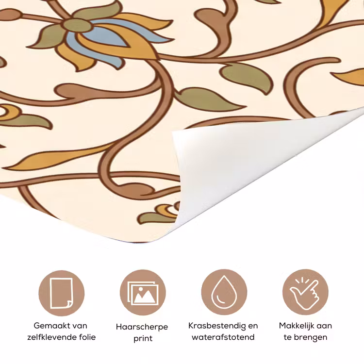 Deursticker - Patroon - Bloemen - Ornament - Kleurrijk — 3