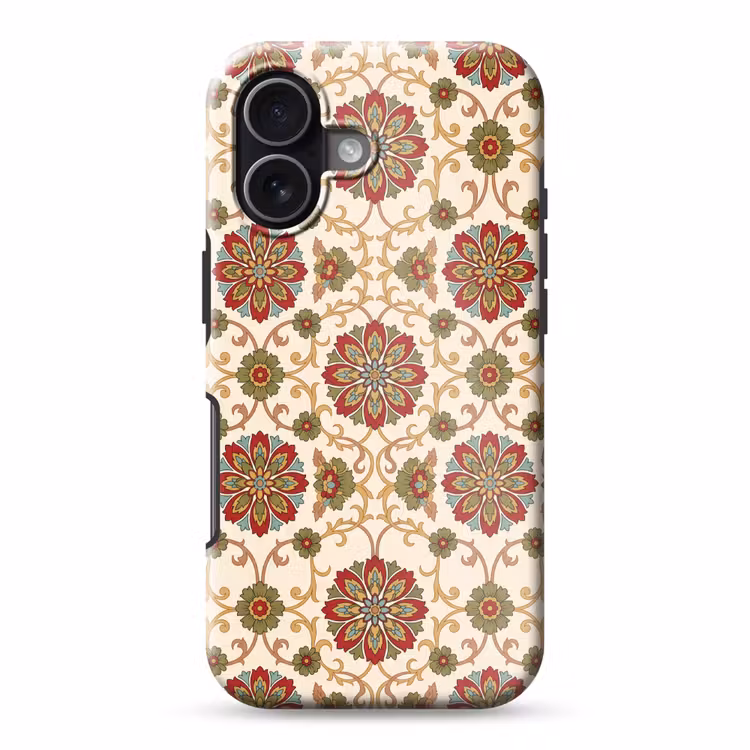 Telefoonhoesje Toughcase - Patroon - Bloemen - Ornament - Klassiek - Kleurrijk — 1