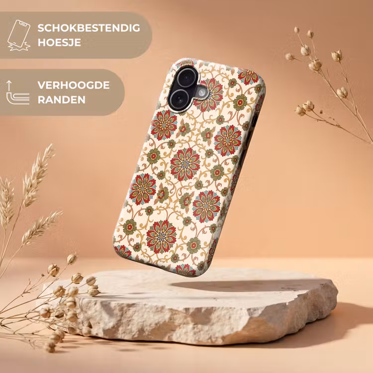 Telefoonhoesje Toughcase - Patroon - Bloemen - Ornament - Klassiek - Kleurrijk — 5