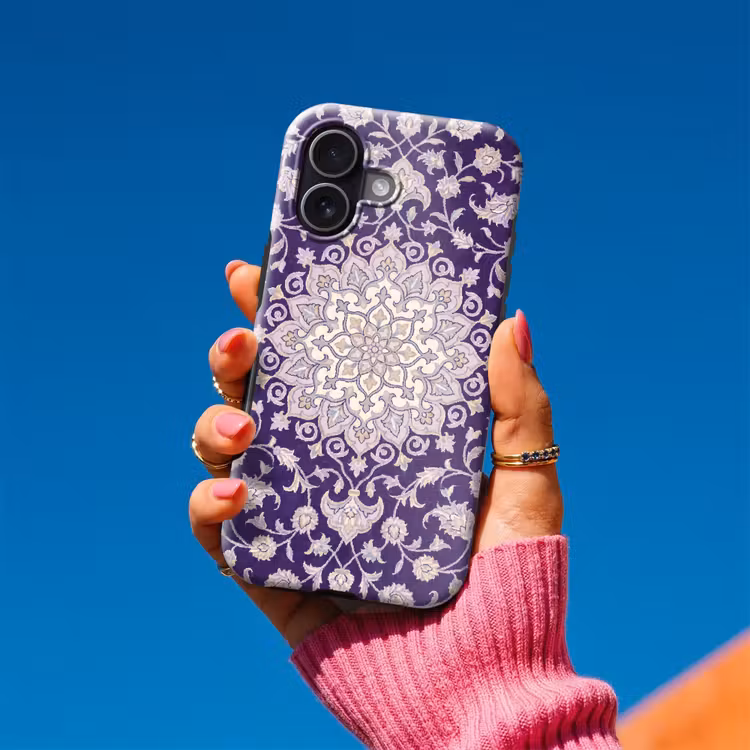 Telefoonhoesje Toughcase - Patroon - Medallion - Oosters - Paars - Decoratie — 2