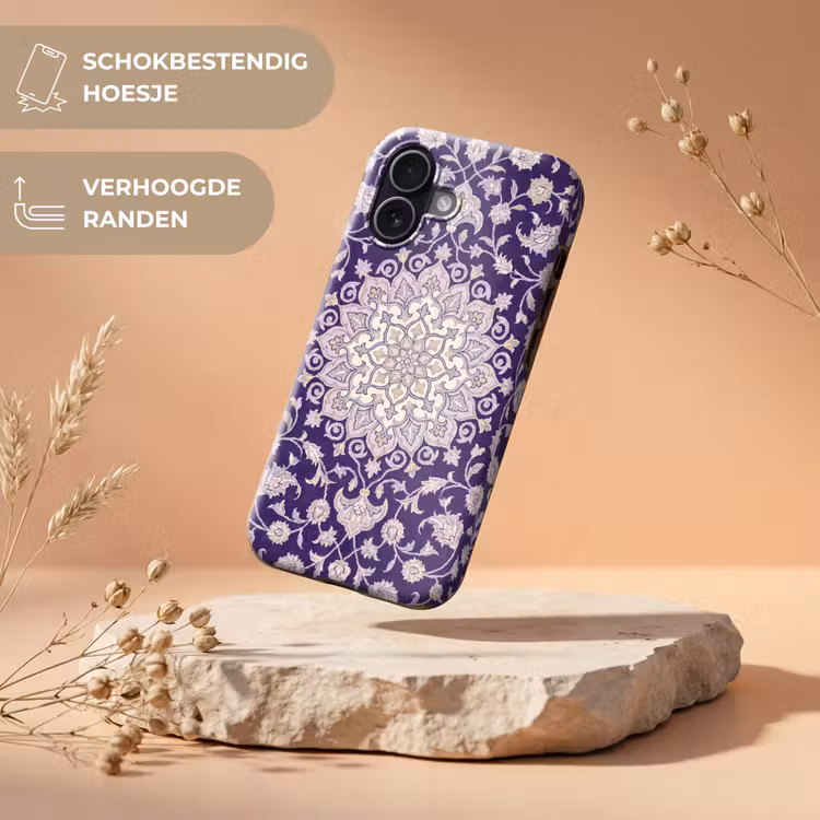 Telefoonhoesje Toughcase - Patroon - Medallion - Oosters - Paars - Decoratie — 5