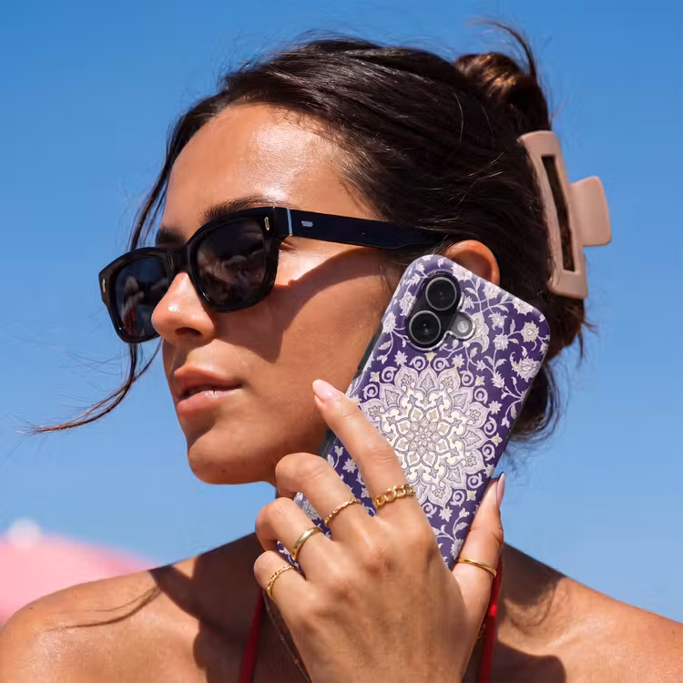 Telefoonhoesje Toughcase - Patroon - Medallion - Oosters - Paars - Decoratie — 6