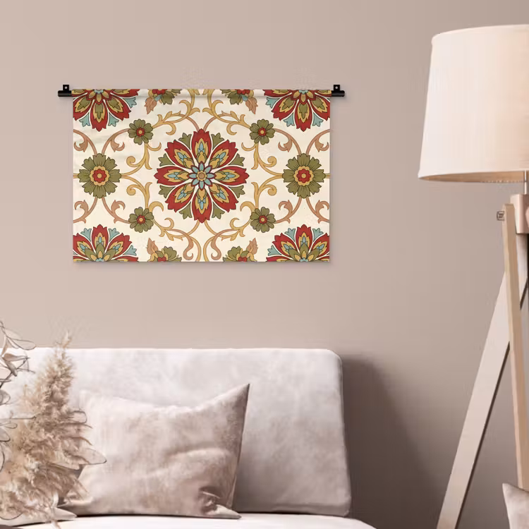 Wandkleed - Patroon - Bloemen - Ornament - Klassiek - Kleurrijk — 2