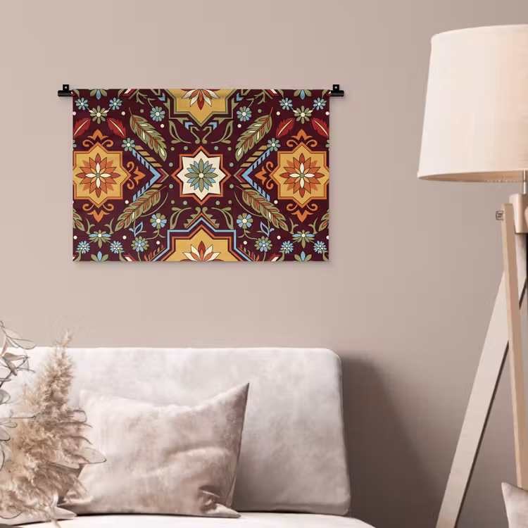 Wandkleed - Patroon - Floraal - Geometrisch - Kleurrijk - Decoratie — 2