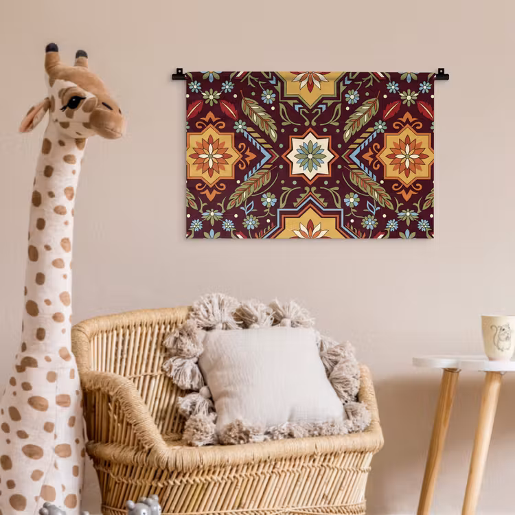 Wandkleed - Patroon - Floraal - Geometrisch - Kleurrijk - Decoratie — 5