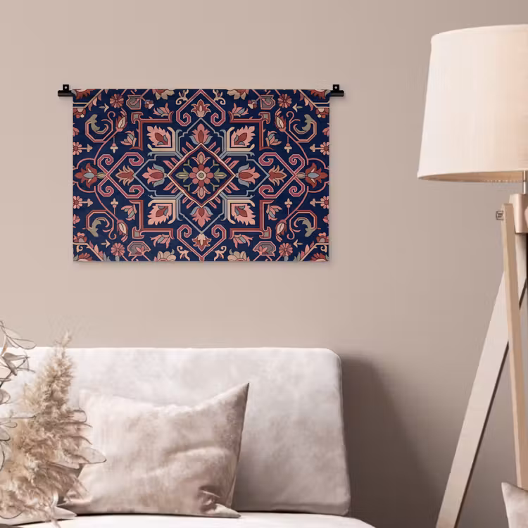 Wandkleed - Patroon - Oosters - Floraal - Blauw - Klassiek — 2