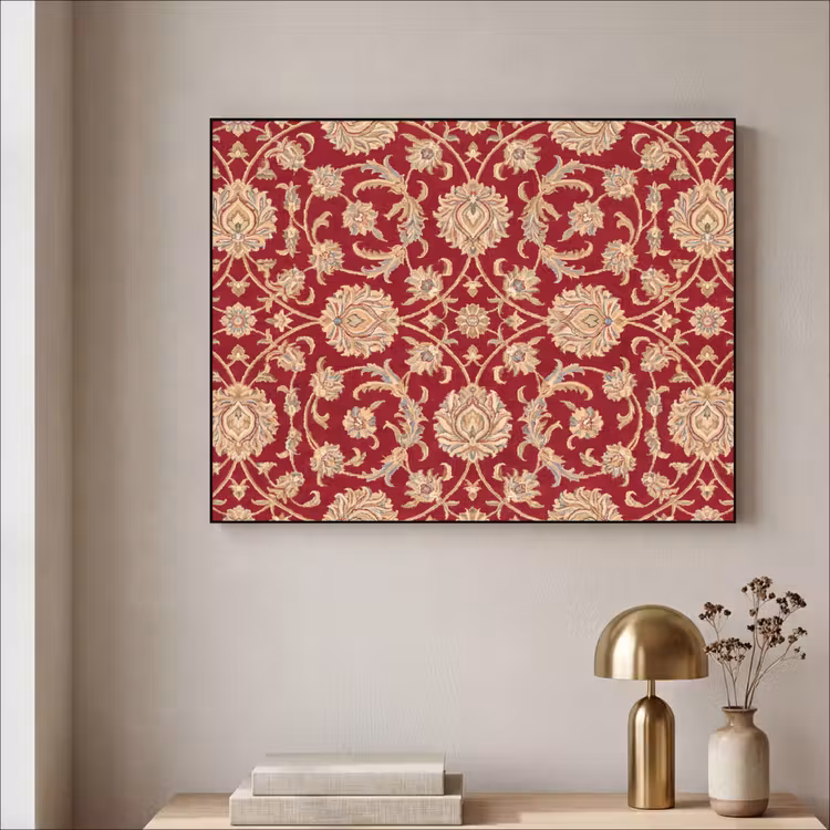 Art frame - Patroon - Bloem - Klassiek - Oosters - Rood — 5