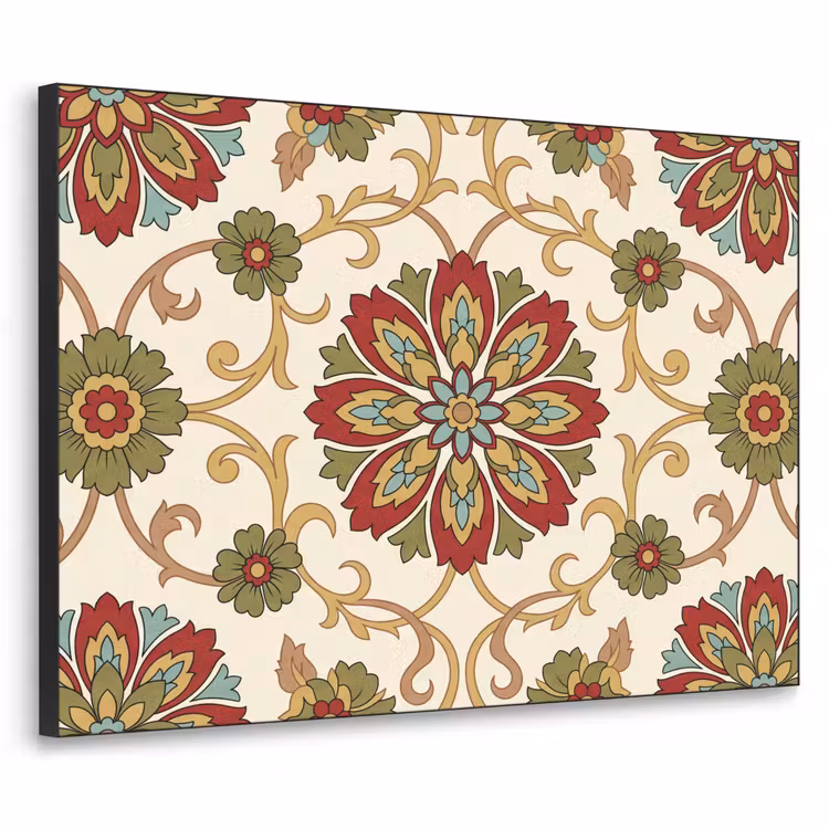 Art frame - Patroon - Bloemen - Ornament - Klassiek - Kleurrijk — 1