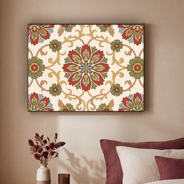 Art frame - Patroon - Bloemen - Ornament - Klassiek - Kleurrijk — 3