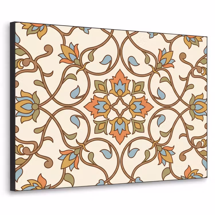 Art frame - Patroon - Bloemen - Ornament - Kleurrijk — 1